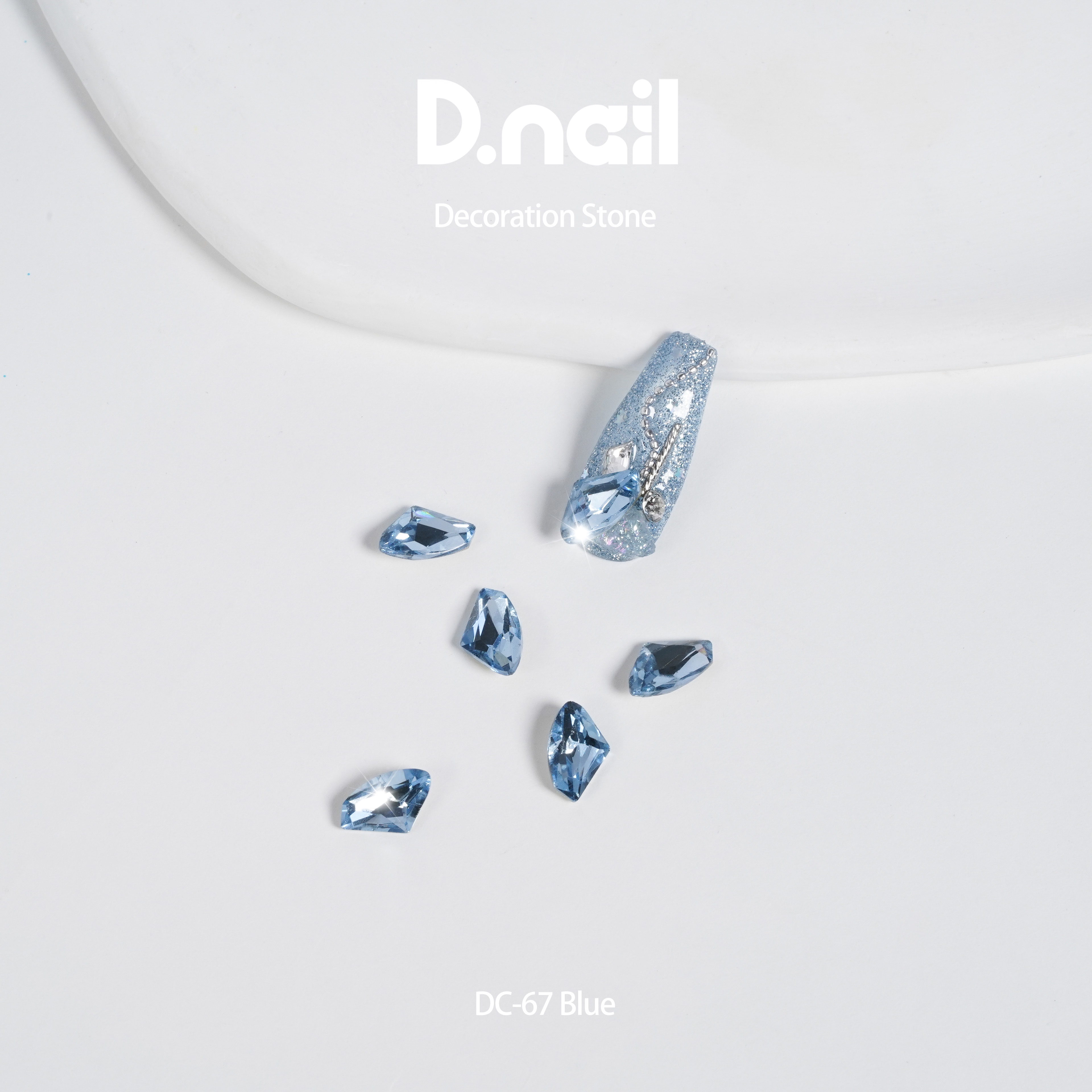 D.nail　デコレーションストーン DC-67　エッジカット　ブルー