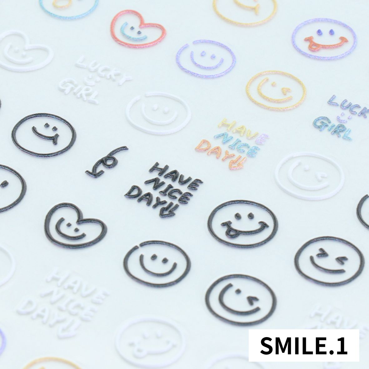 D.nail ネイルシール SMILE/BEAR/SYMBOL