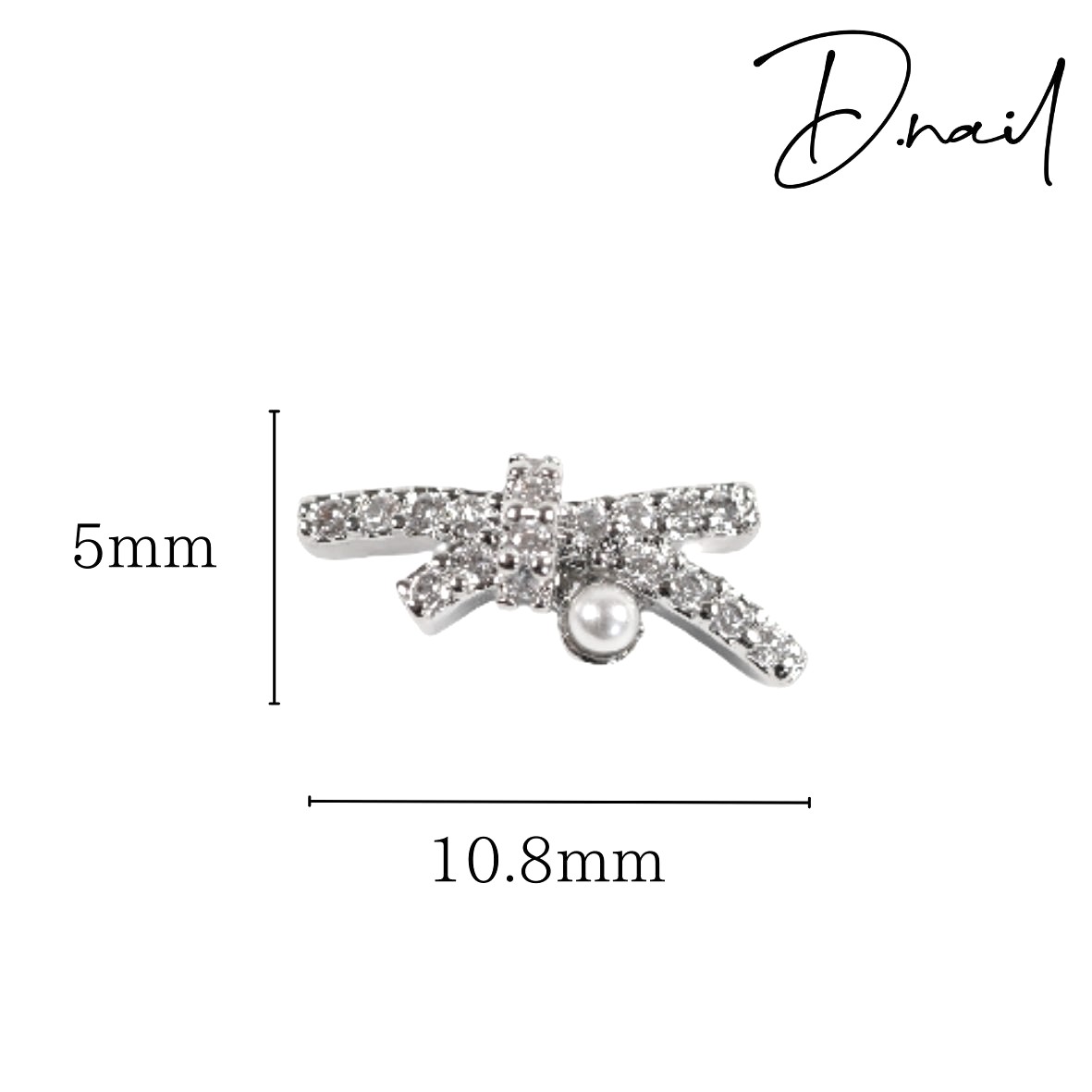 D.nail ジュエリービジューパーツ DS-107 ジュエリーパールリボン