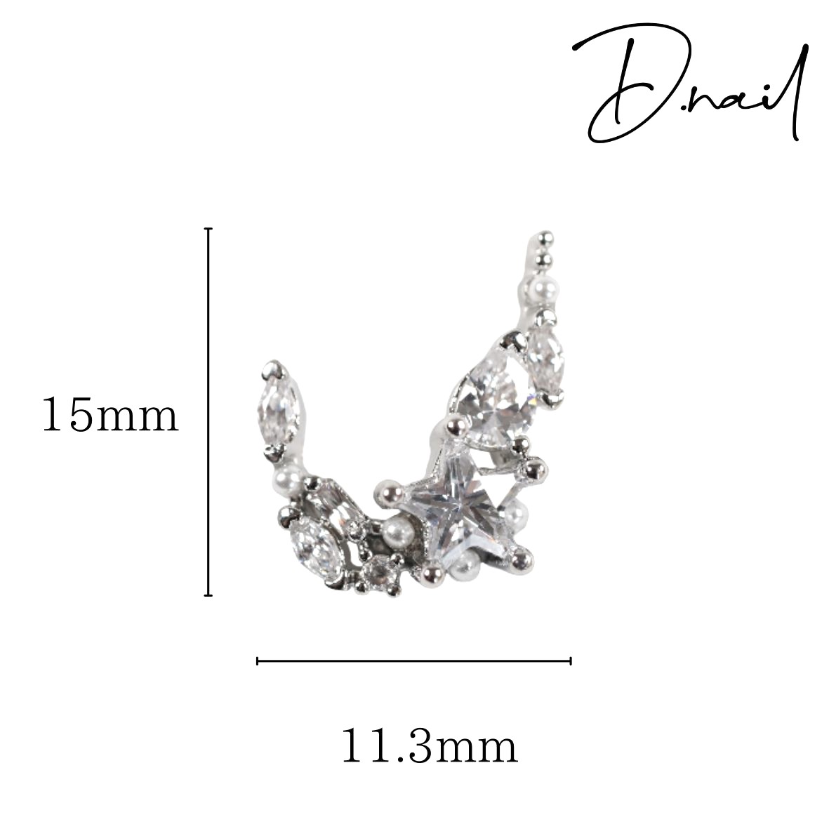D.nail ジュエリービジューパーツ DS-108 クリスタルライン スター