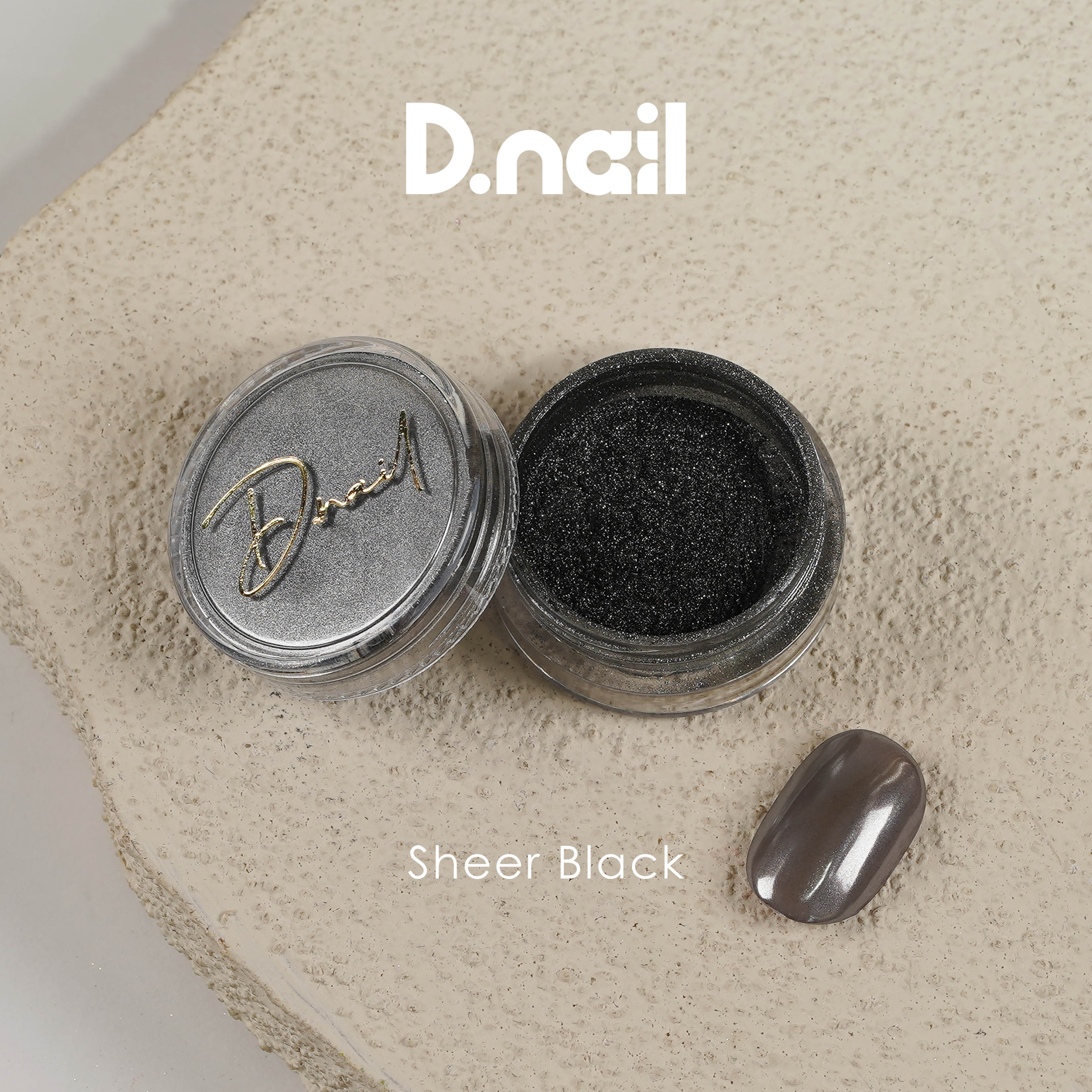 D.nail シーンミラーパウダー シアーブラック/シアーホワイト