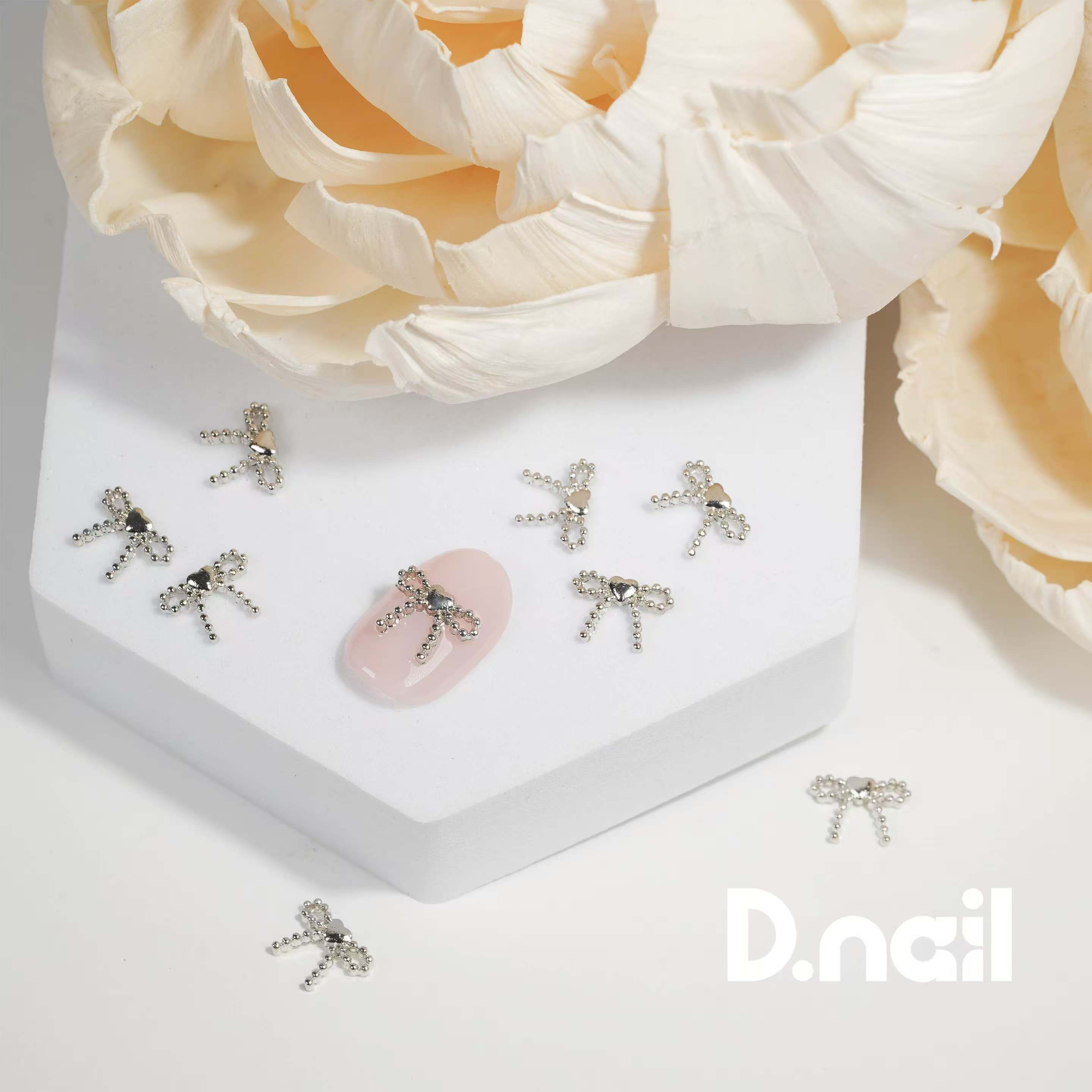 D.nail ジュエリービジューパーツ DS-122　ドットリボンハート