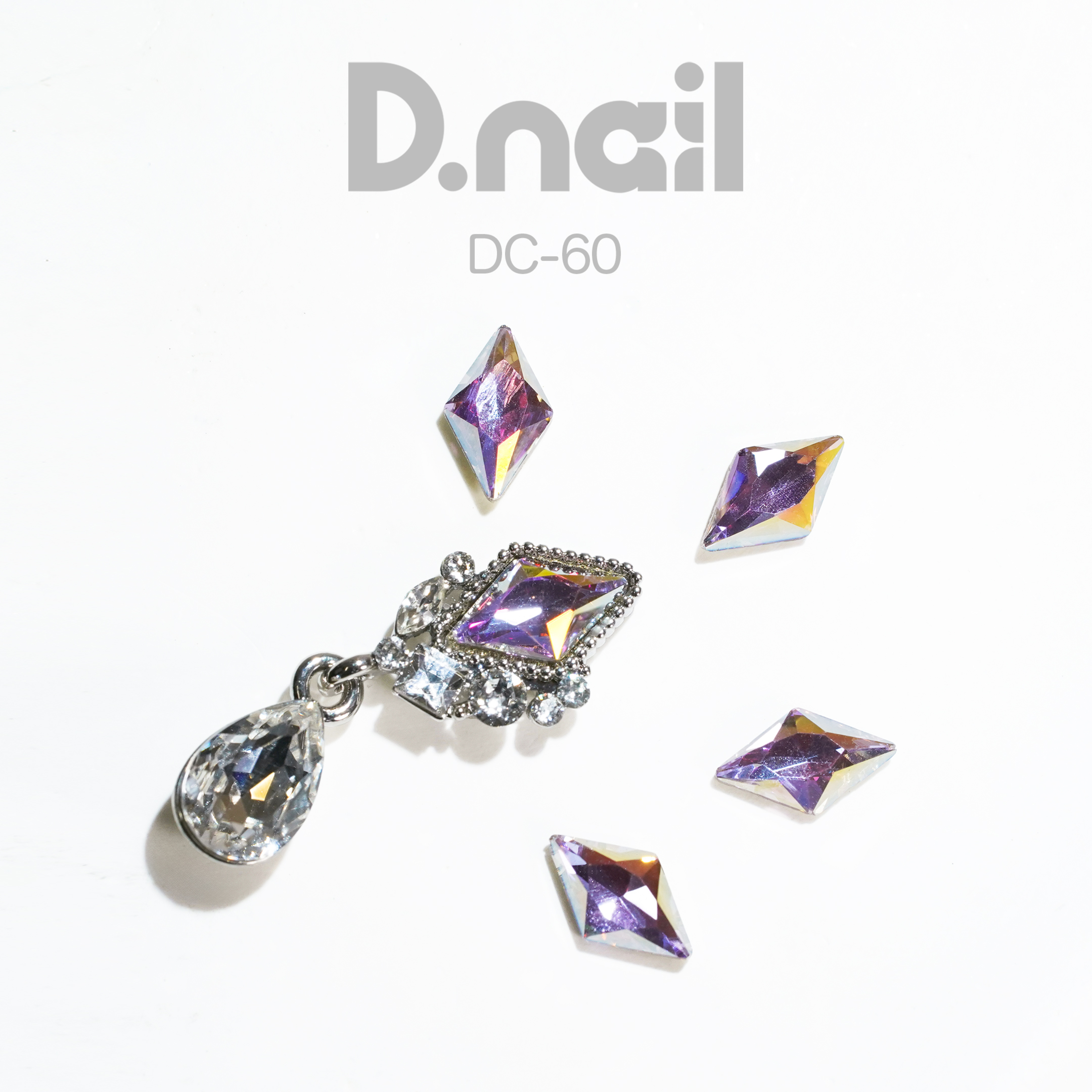 D.nail　デコレーションストーン DC-60 ダイヤ　ピンクオーロラ