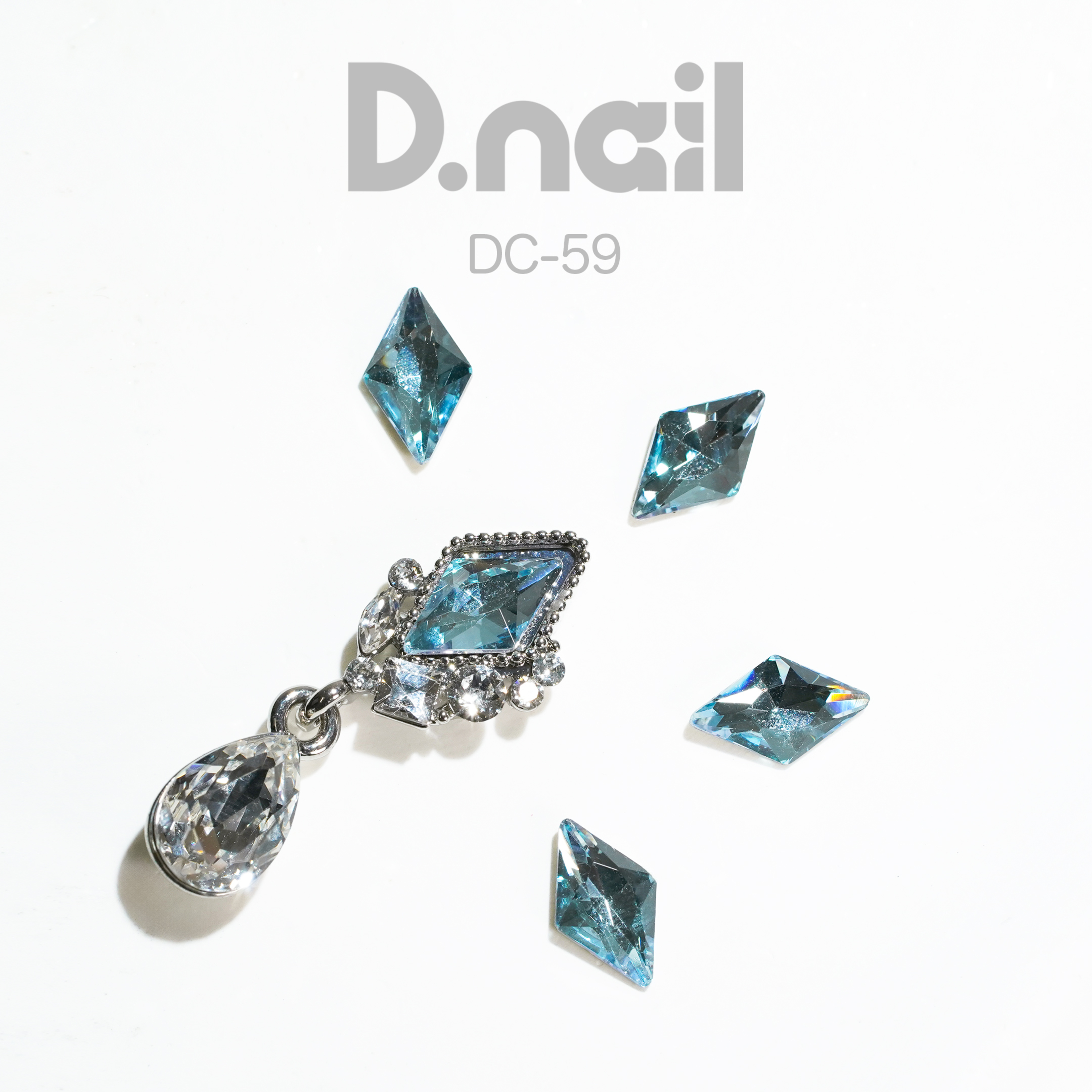 D.nail　デコレーションストーン DC-59 ダイヤ　スカイブルー