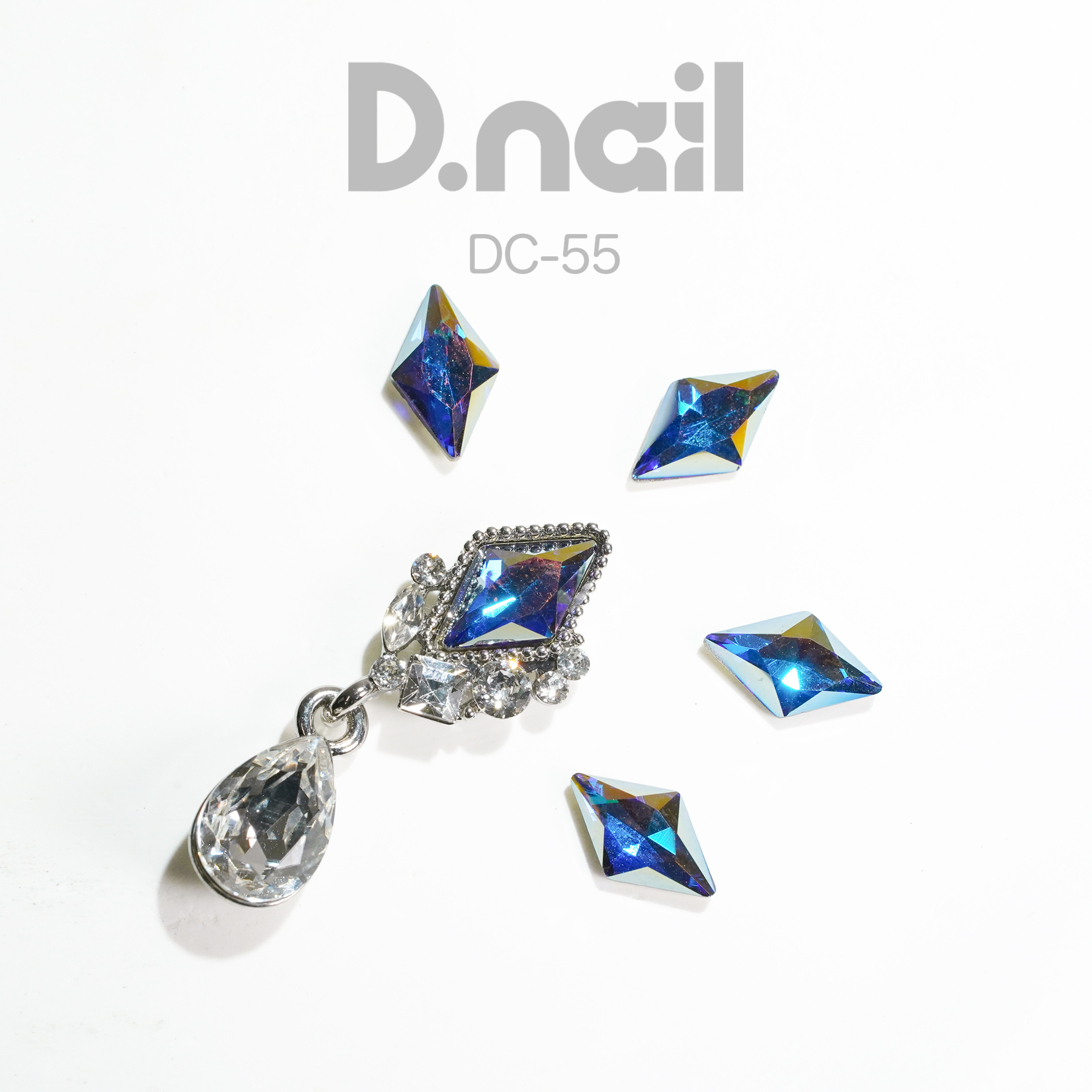 D.nail　デコレーションストーン DC-55 ダイヤ　ブルーオーロラ